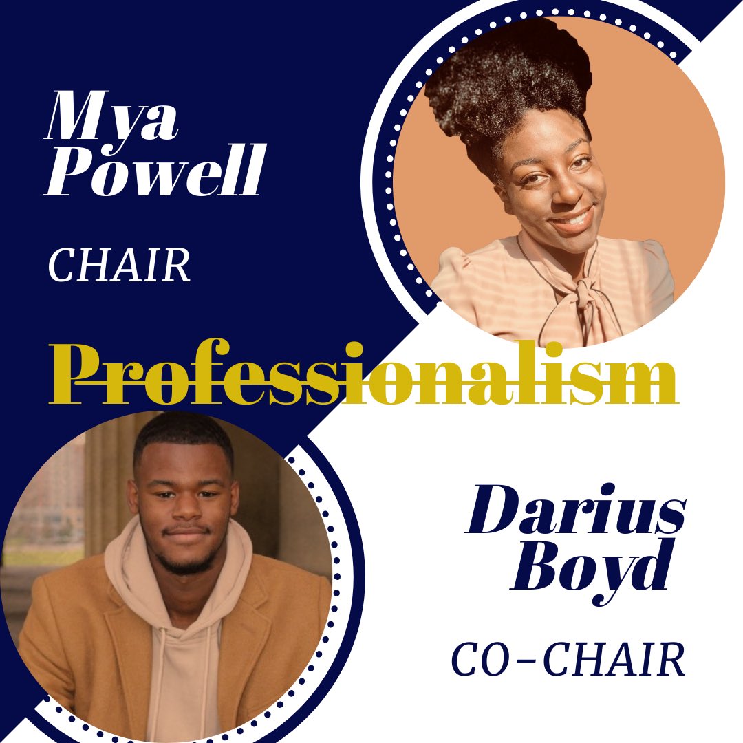 AkpsiChipsi's tweet photo. Introducing the new Professionalism Chair and Co-Chair, Mya Powell and Darius Boyd! 👔
Looking forward to see what they have planned 🤝 #InUandI #JoinUsNowOrWorkForUsLater
(@myap508 ) https://t.co/Qdp7oNvraL