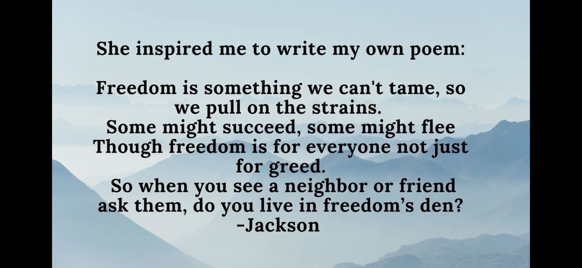 justinrmeyer's tweet photo. After Trump’s inauguration my sensitive but misguided nephew told a Latinx student that they would be deported. After Biden’s he was inspired by @TheAmandaGorman to write this poem (5th grade). Things are already getting better! https://t.co/BvprQuuxpS