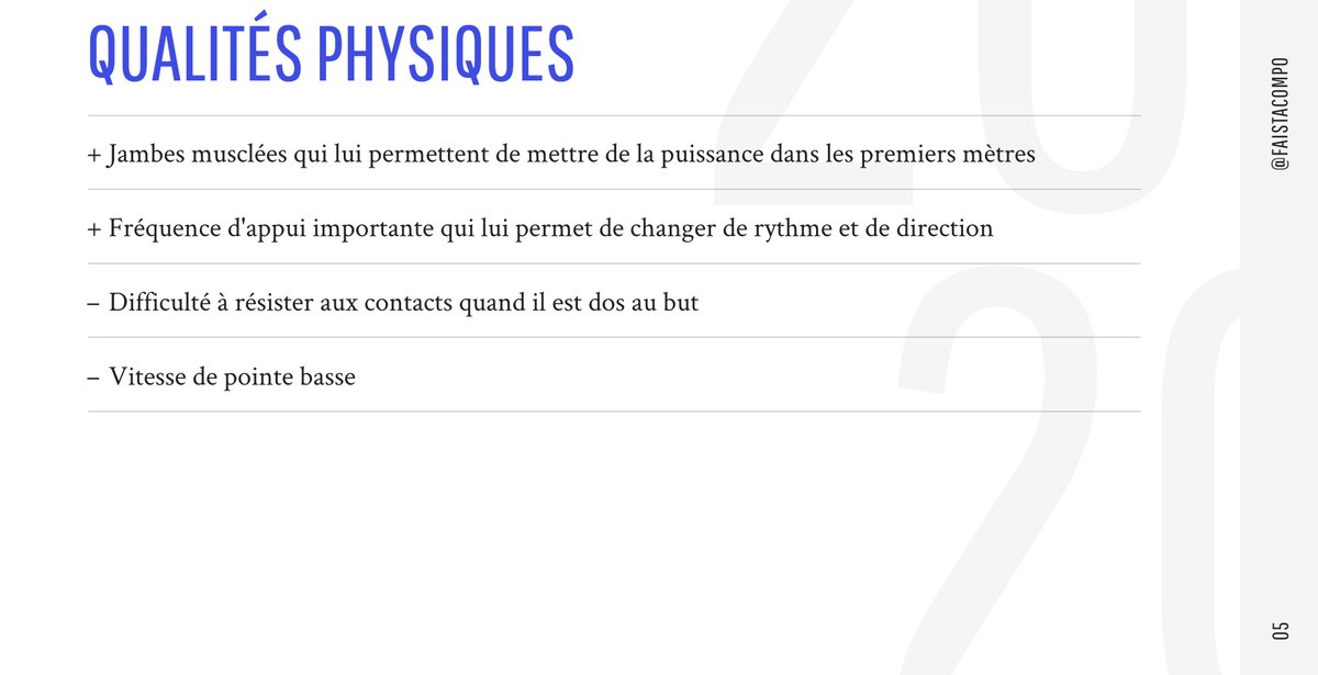  Quelles sont ses qualités physiques ?
