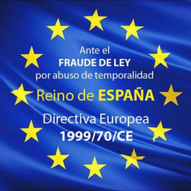 interinarta's tweet photo. @miqueliceta @josericov Señor @miqueliceta  900mil trabajadores temporales públicos llevamos años trabajando en fraude!.No se está cumpliendo la Directiva Europea 1999/70/CE. La justicia ha dicho que tienen que indemnizarnos o hacernos fijos  #MetaFijezaYA  #FijezaYA #consolidacionya #ContigoYLosTuyos https://t.co/ByQMMikJ4Q