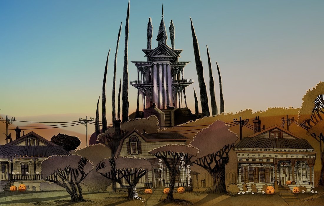 The first project of The Haunted Mansion was done by  @Jim_Bernstein, @zombietardis & Gris Grimly.It was going to be a TV Movie https://www.flagrantproductions.net/pilots.html&nbsp; #TheHauntedMansion