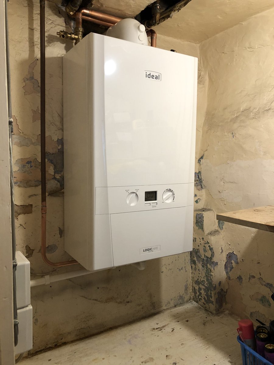 Old leaking boiler replaced with a new @IdealBoilers