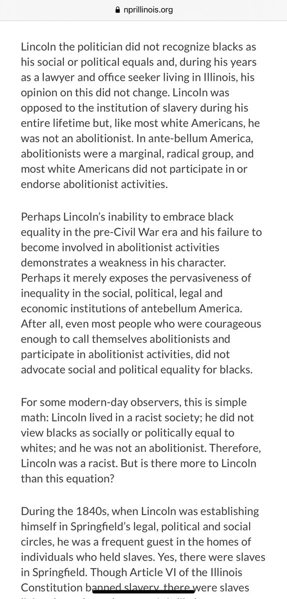 Lincoln—-Southern Illinois’s favorite fucking President of all time was a segregationist and a White Supremacist.  https://www.nprillinois.org/post/lincoln-race-great-emancipator-didnt-advocate-racial-equality-was-he-racist
