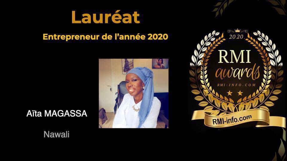Nawali Group (@nawali_officiel) on Twitter photo Élue comme entrepreneur de l’année 2020 aux RMI awards : la fondatrice de Nawali 🎉 <a href="/rmi_info/">RMI-info.com</a> #mauritanie #Entrepreneur #entrepreneurlife #awards Élue comme entrepreneur de l’année 2020 aux RMI awards : la fondatrice de Nawali 🎉 <a href="/rmi_info/">RMI-info.com</a> #mauritanie #Entrepreneur #entrepreneurlife #awards