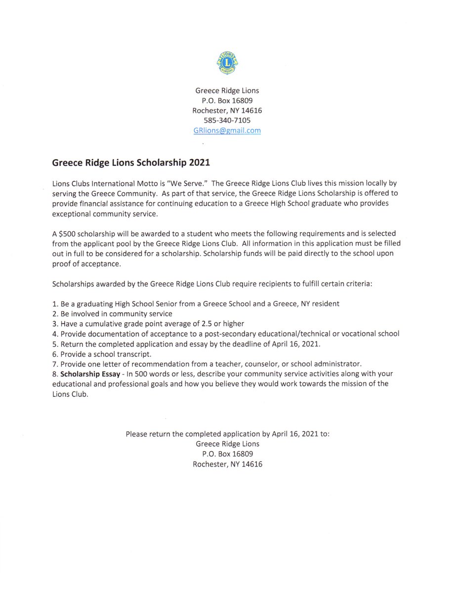 Greece Ridge Lions tweet media
