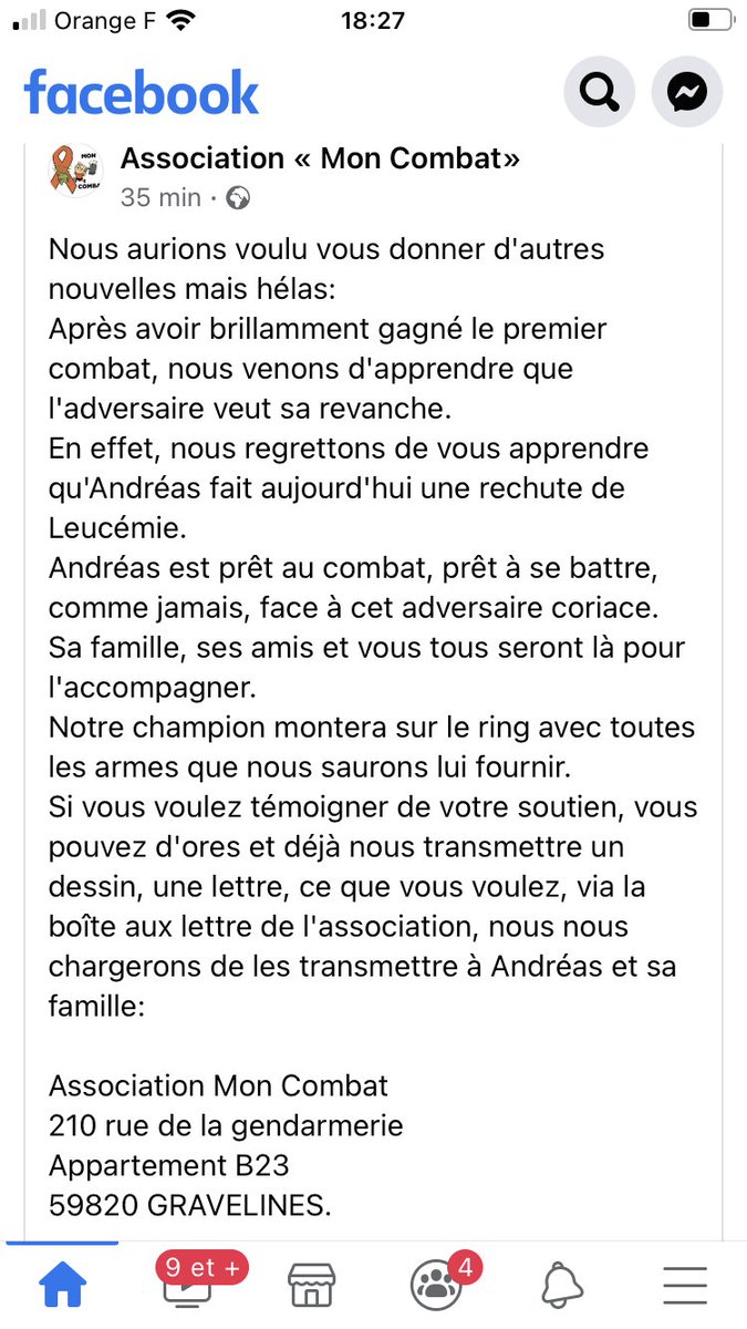 Ce petit garçon s’appelle Andreas., Il vient d’apprendre que sa putain de leucémie voulait un 2eme round. Il est fan de foot, donnez lui un max de force svp. #RT svp et identifiez des joueurs, des clubs,il veut juste des messages d’encouragements. On est ensemble <a href="/jeremBast/">Jérémy Lebas</a>
