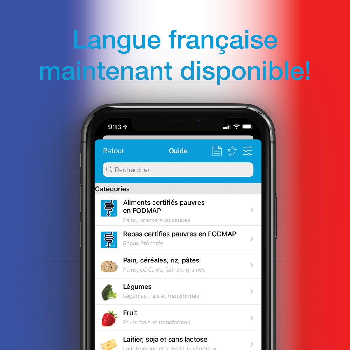 MonashFODMAP's tweet photo. The moment so many of you have been waiting for... l'application est maintenant en français! 🇫🇷🤩😍  Thank you for your patience while we worked on this translation! So happy that we can now bring the app to all the French speakers around the world! 🌏 https://t.co/Z2abWcJF1g