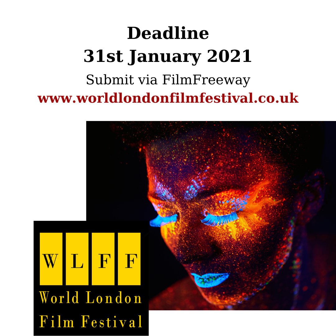 WorldLondonFF's tweet photo. #LastDayToSubmit
31st January 2021
Short Movie or Feature Movie / Any Genre
Submit via
@FilmFreeway
https://t.co/LNwUkCTIza
#FilmFestival #FilmFreeway #filmmaker #shortfilm #featurefilm #musicvideo #documentary #animations https://t.co/hWSLiCZWU7