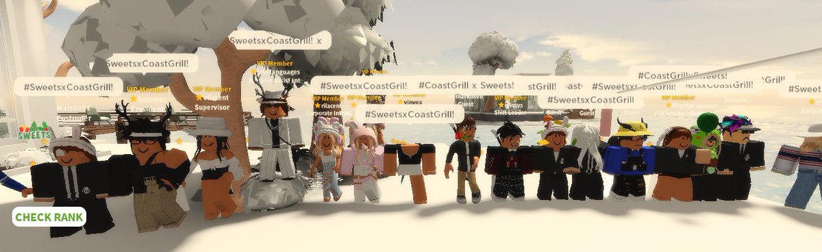 sweets_tm's tweet photo. @CoastGrill_RBLX visited us at the bakery today, we always appreciate a visit from one of our oldest alliances! #SweetsxCoastGrill https://t.co/KmNXEodbQi