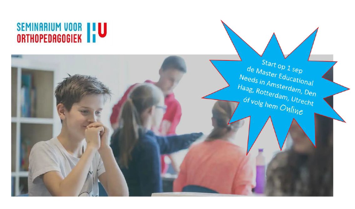 Een Master volgen die jou een stap verder helpt in je onderwijscarrière? Denk eens aan de Master Educational Needs (MEN) van het Seminarium voor Orthopedagogiek. Meer weten? Meld je aan voor de open avond op 11 feb. 19.00 uur hu.nl/open-avond