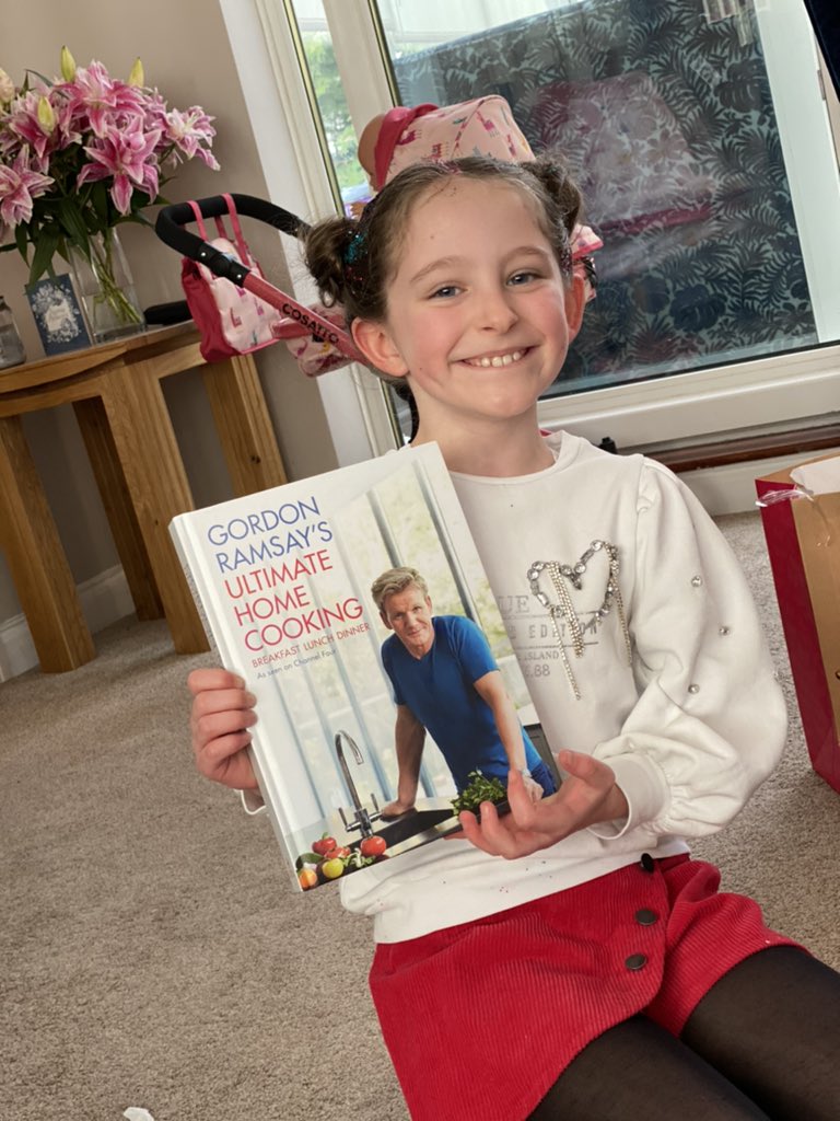 JoMaclean28's tweet photo. When your daughter only really wants this for her 7th birthday. Best present ever 😂🥰 @GordonRamsay https://t.co/QFDSrRERkb