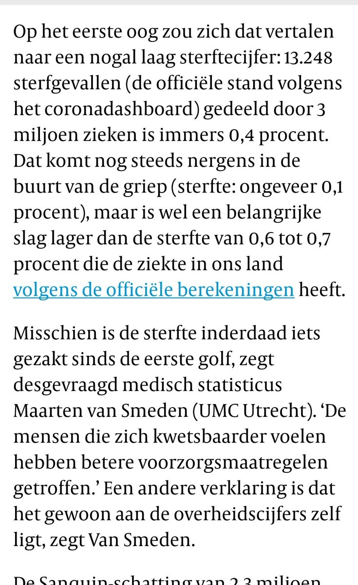 mkeulemans's tweet photo. Nee @nosnieuws, de IFR (sterftekans) van #COVID19 is niet 'net zo hoog als stevige griep', zoals jullie demonstrant op prime time laten zeggen. Waarom blijft dit soort desinformatie onweersproken? https://t.co/wzhQCyToss
