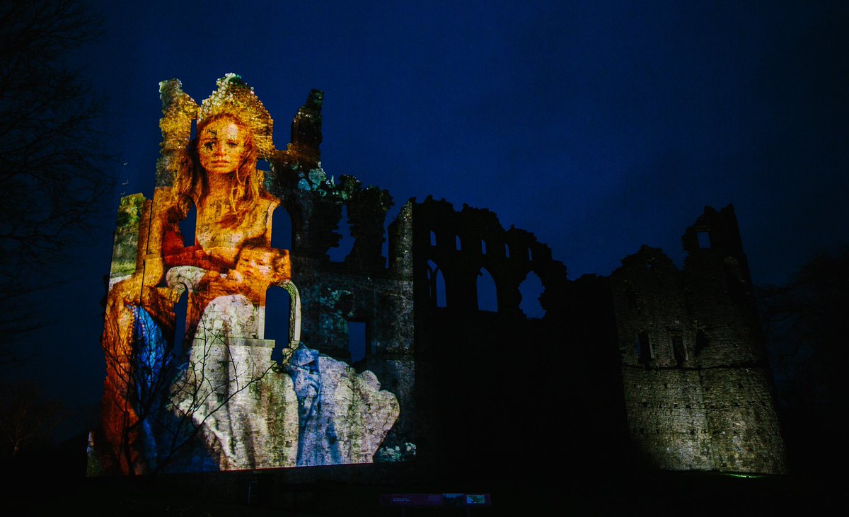 Breastfeeding Madonna by Myriam Riand & Áine O’Brien.‘Today is our day. We own our bodies, & we bear its fruit. We rise with the depths of our desire to inspire truth. We are the mother. Delicious & immaculate.’ #Herstory Light Show by Dodeca for  #BrigidsDay  Steve O’Connor