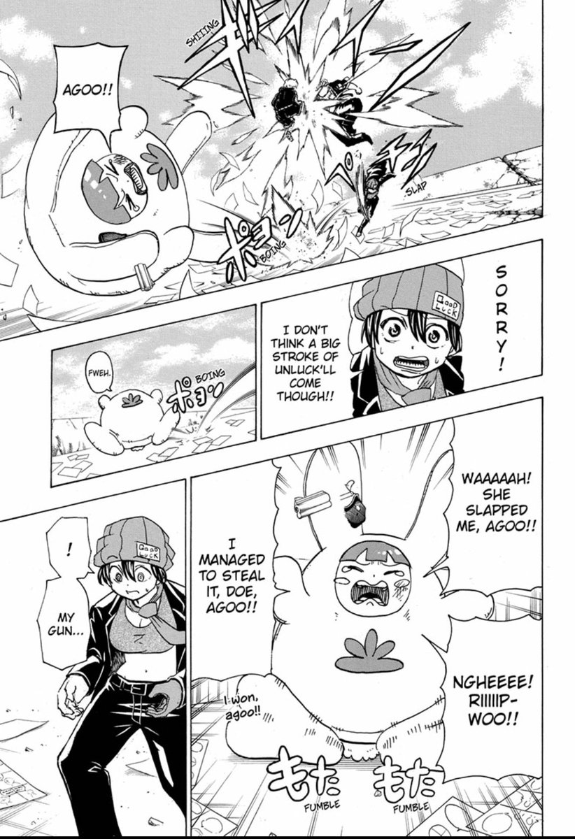 We finally get to see Bunny in action. If I'm understanding correctly, their name is Backs but they want to be called Bunny because it sounds cuterUpon reading their dialogue, I immediately want to throw them into a woodchipper