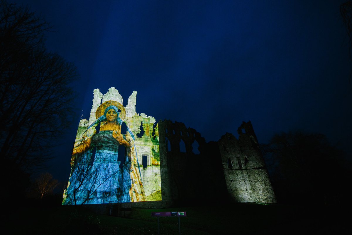 MOTHER CREATION by Myriam Riand & Áine O’Brien.‘I exude confidence & I believe holy in myself. I am full. Full of myself & full of my own worth. I am full of my divine creative spirit. I am undefinable. I AM STATUESQUE.’ #Herstory Light Show by Dodeca  #BrigidsDay S O’Connor