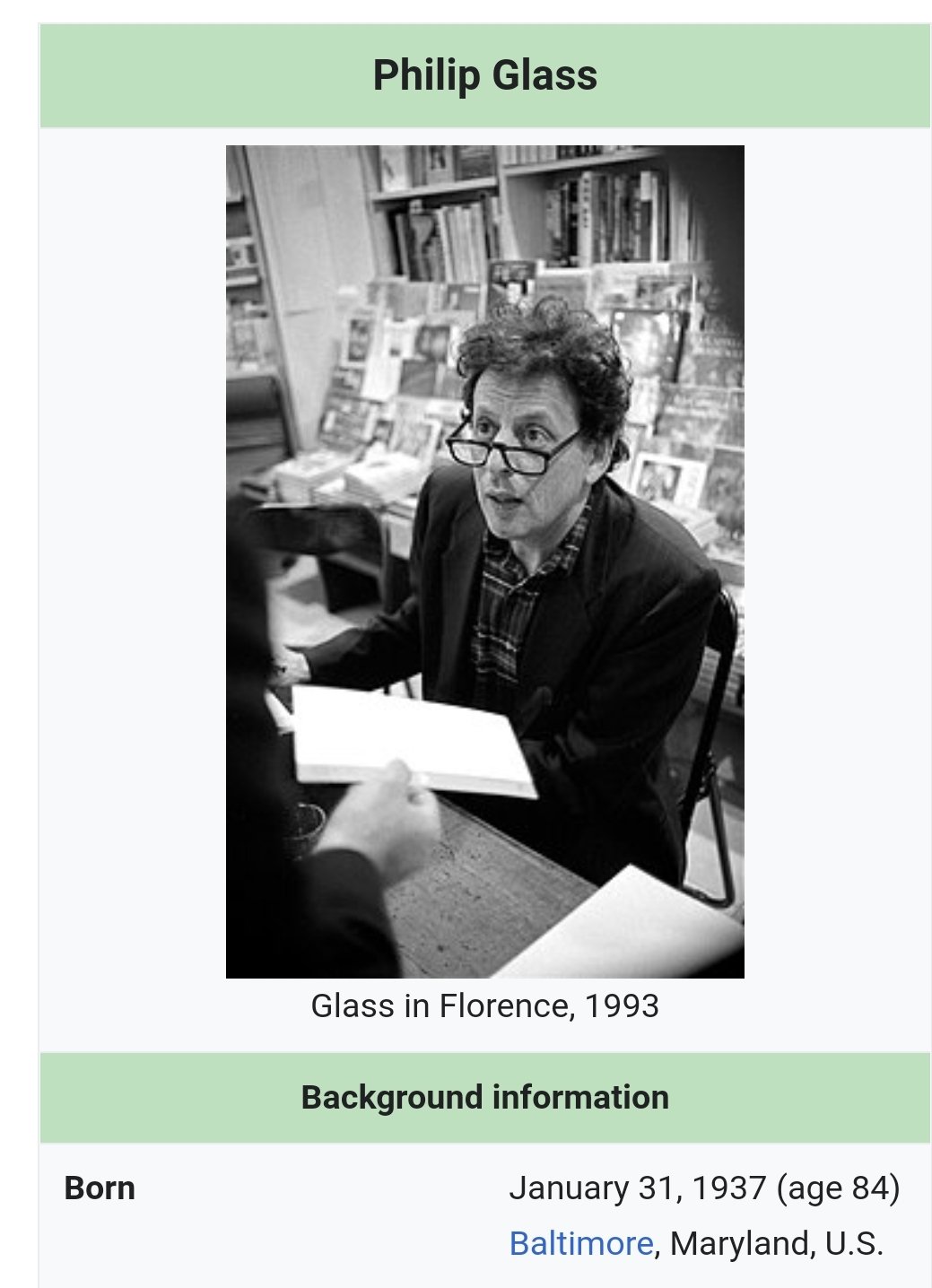 Happy Birthday to Philip Glass and absolutely no one/nothing else 