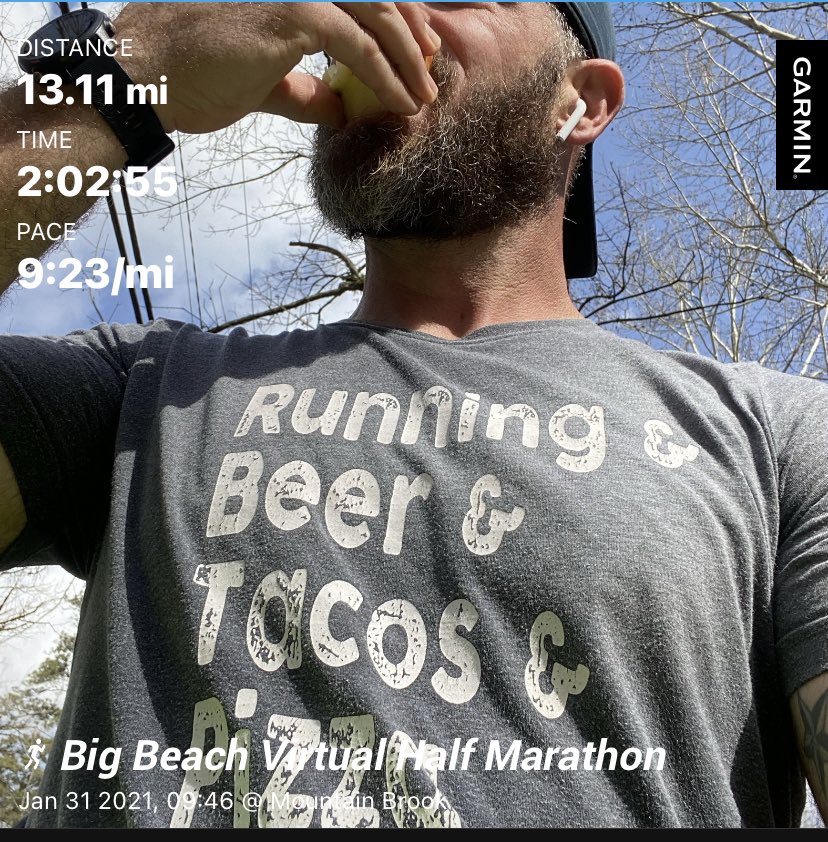 ColeBensinger's tweet photo. Running is done. @CahabaBrewing Blonde and pizza for post race. Tacos for dinner. #runAlabama #BeatYesterday #garmin #73threads https://t.co/vZcr5YhfJC