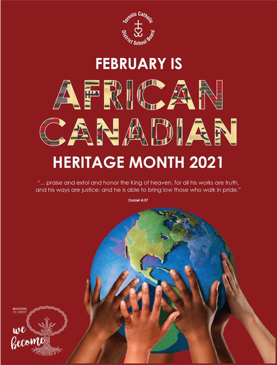 VP_LisaTonelli's tweet photo. #tcdsbSBC #tcdsb February is African Canadian Heritage Month - Let's celebrate Canadian heritage and contributions and achievements of Canadians of African descent https://t.co/ApMk550l5O #BlackHistoryMonth2021 https://t.co/i31hBNtpKQ