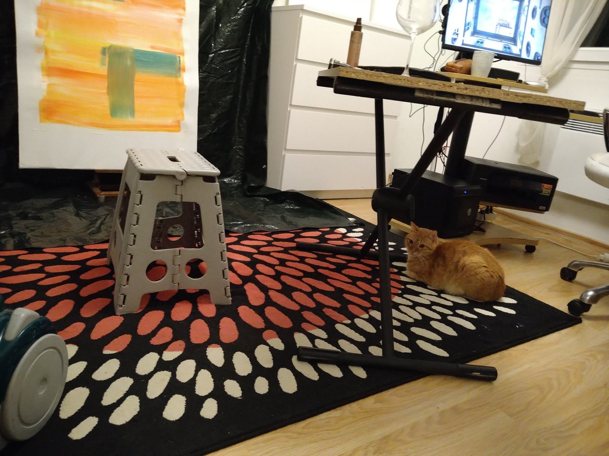 After six shutdown months, new repair ! 
With Fan number1 #karamelthecat