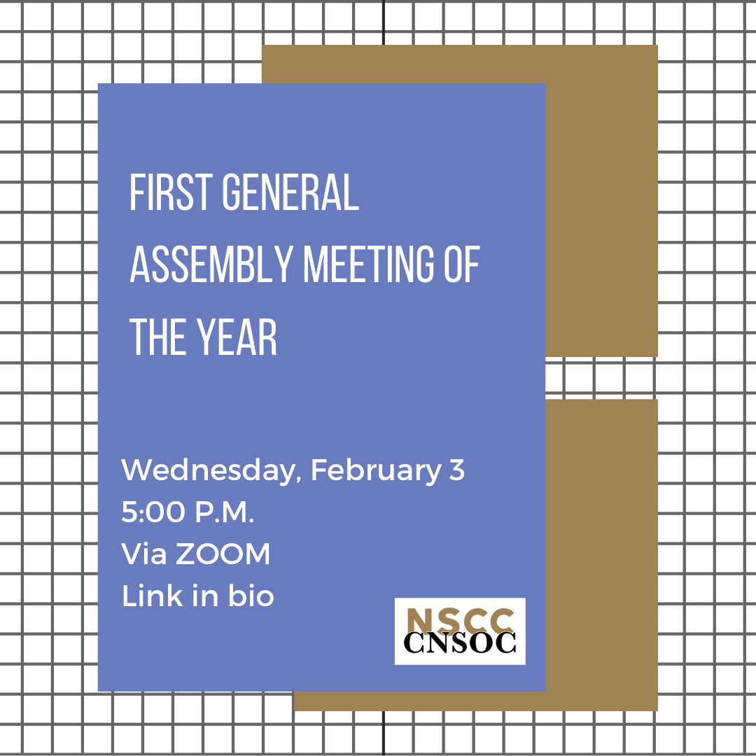 Join us for our first general assembly of the year this Wednesday, Feb 3, at 5:00 p.m. 
Zoom link in bio.