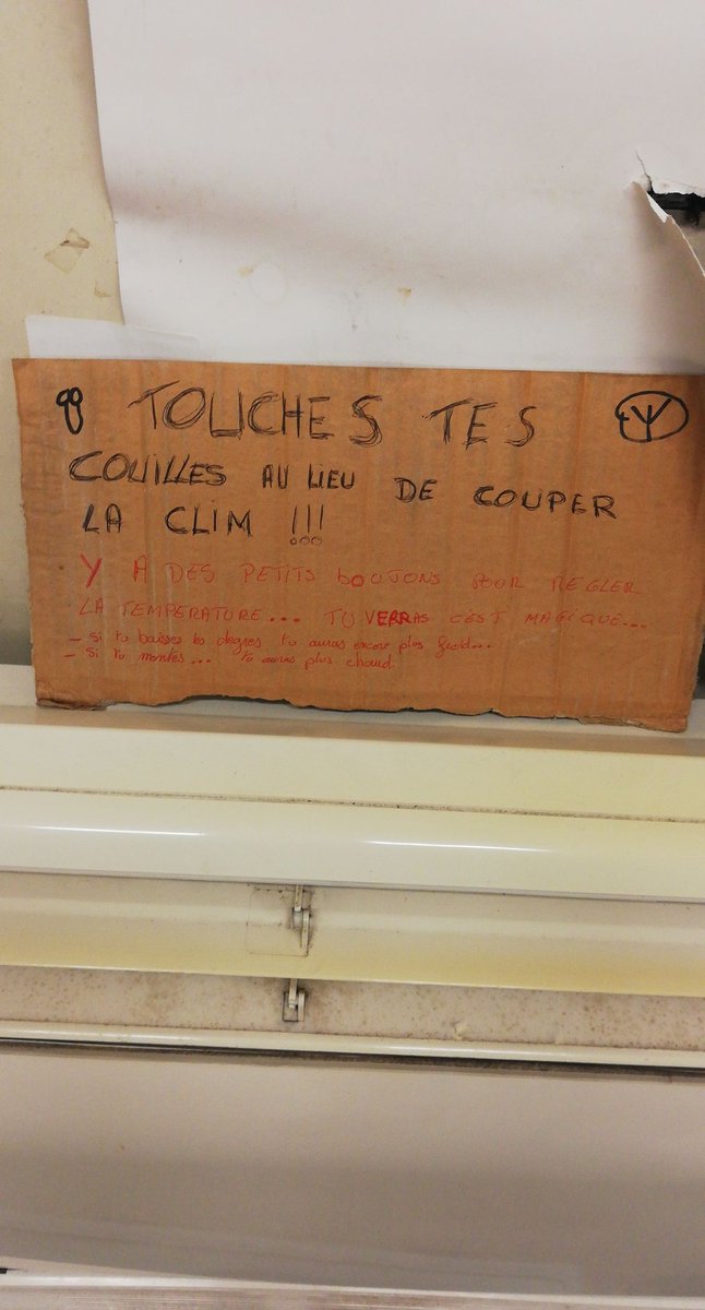 Agphis_'s tweet photo. Les opérateurs et leurs délicatesseq légendaires (on parle d'un local à sieste) https://t.co/CAKOnHnfSs