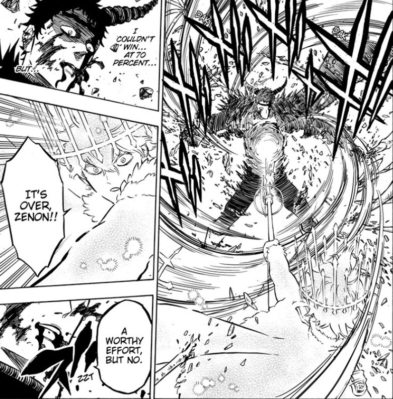 SomeStupidGoat's tweet photo. Yuno beat Zenon at 70% thats wild, can’t wait to see how much more powerful he gets as the series goes on.
#BC280 https://t.co/V7dijiMpJm