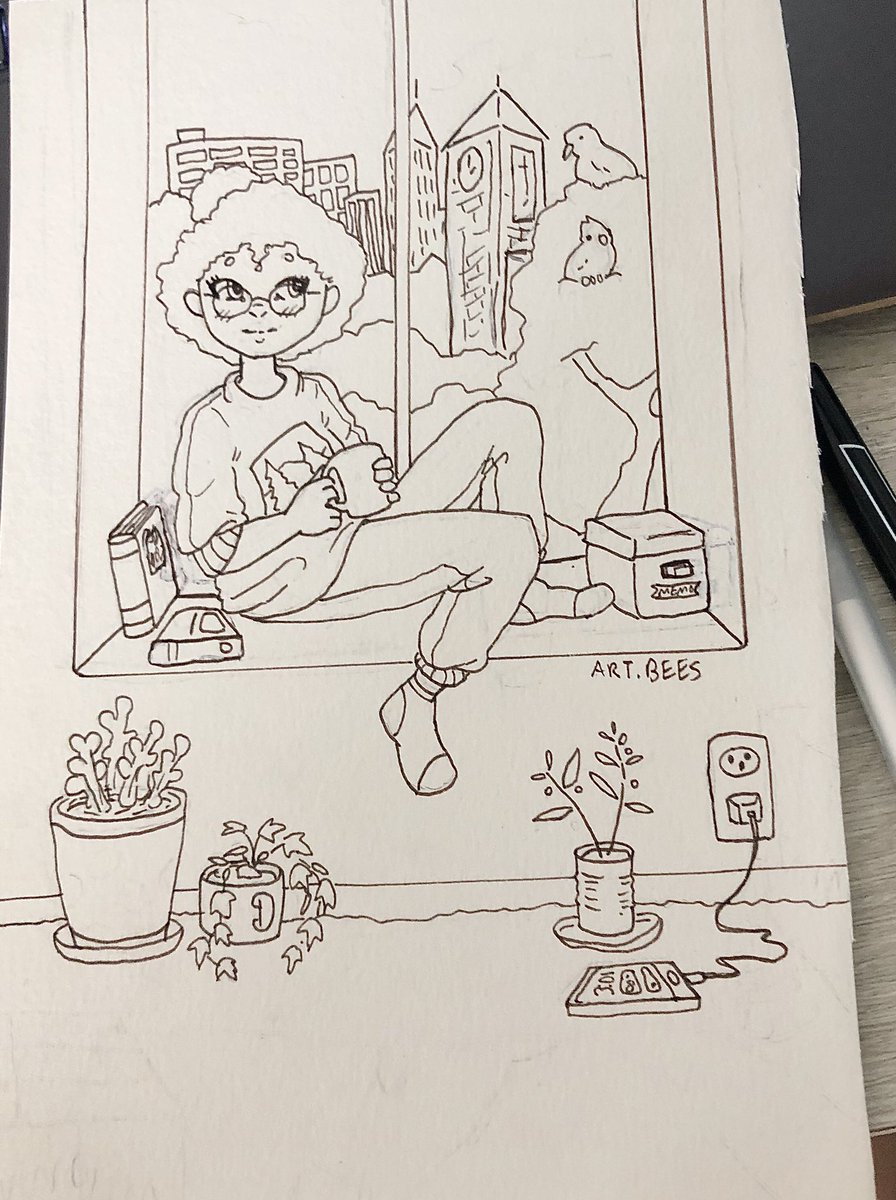 bees_art's tweet photo. Quiet Sunday morning #WIP 💕☕️💕 https://t.co/NMtZHuFMI4