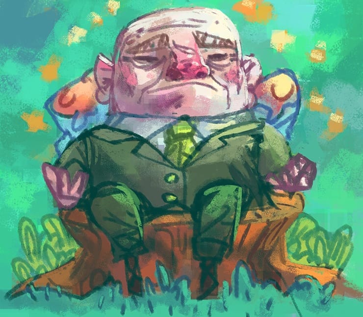 yermanfran's tweet photo. The Fairy Godfather. He'll grant you a wish you can't refuse! Coloured up from a sketch I did a while ago. Stuck up some other sketches too. Should do a version more inspired by Michael D. #fairygodfather #mobboss #characterdevelopment #characterdesign #sketches #art #yermanfran https://t.co/FiZhl8gTM0