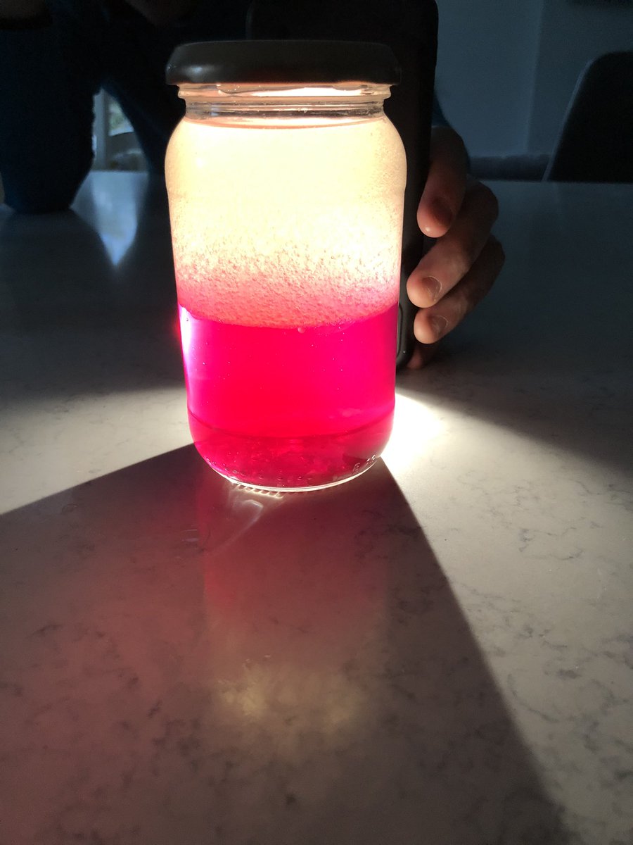 LearningLog1's tweet image. #LGPAScience @laceygreenpa Making a lava lamp, thinking about why the different parts react as they do when added together. Thank you for the list of science experiments to try at home.
