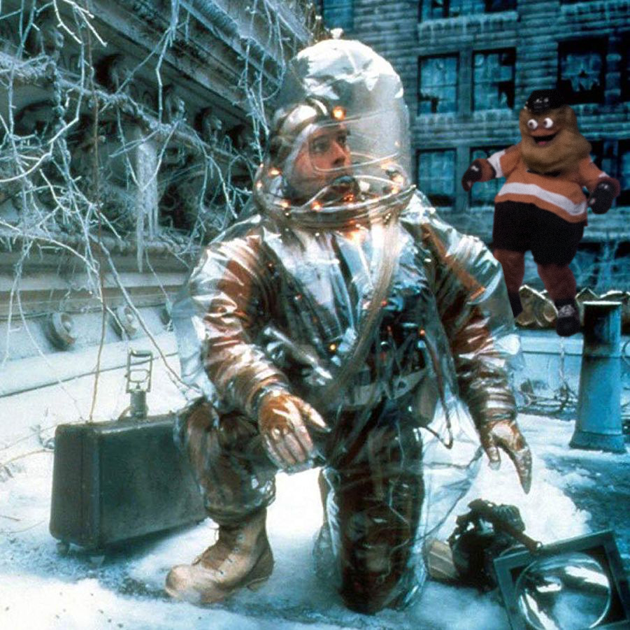 Today, I am signing an Executive Order to have Gritty digitally inserted into every film that takes place in Philadelphia, no matter when they were released.