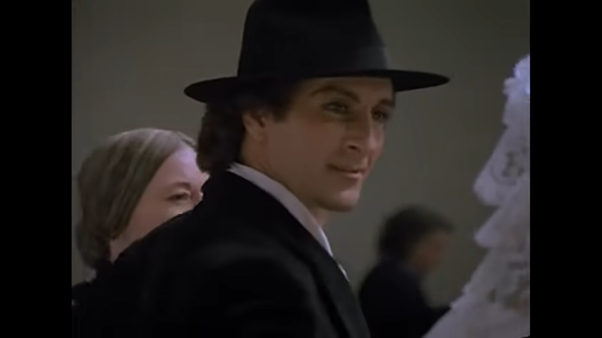 When they get into the performance proper it’s done in the rehearsal room making fantastic use of the light coming through the windows to create silhouettes. The main protagonists are: the Groom (rather too fond of make-up) …