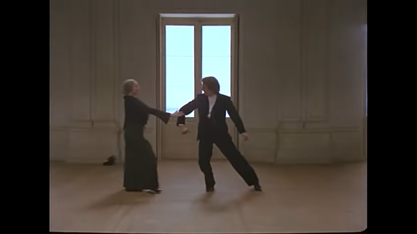 So we start with the too-old son dancing with his younger mother … Shapes are important – lots of heart shapes throughout …