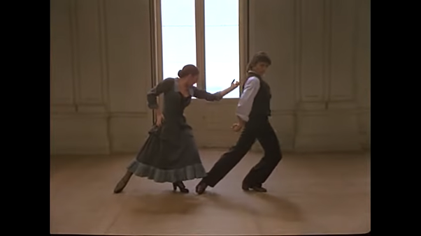 … Lots of spurning … and some rather Bob Fosse moves as the Cad keeps turning his back on her … and the heart shape ...