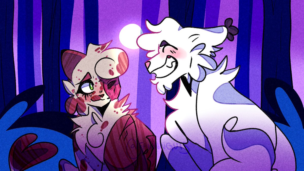 fawnnguts's tweet image. the only het couple that sits right w me 
rts + follows  = 💞 
#warriorcats #brightheart #cloudtail