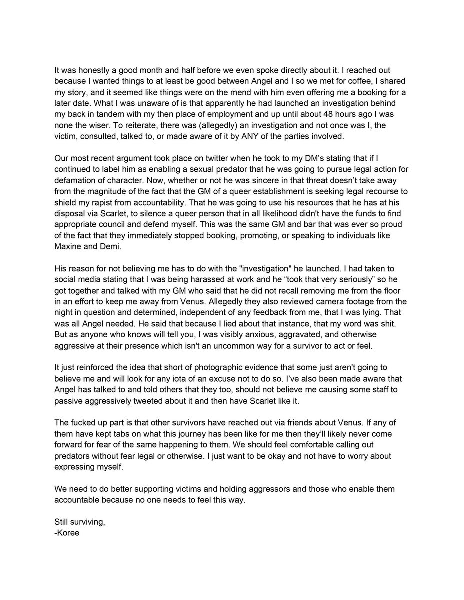 C/W Sexual assault

One thing I feel is missing around the conversations around sexual assault is the blowback and trauma that can result from coming forward. A very good friend of mine encouraged me to do so in an effort to shed light on the obstacles victims have to overcome
