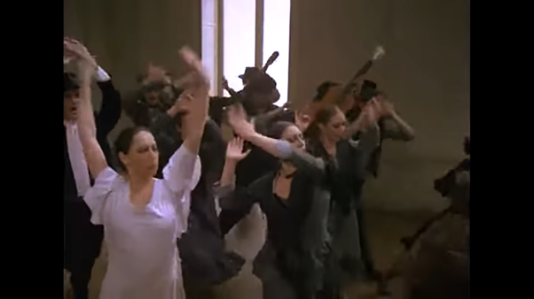 With that the Cad leaves and – as I’m sure we all would if our clandestine lover turned up at our wedding – we go into a full flamenco number, all clapping hands, tapping heels and flying skirts …