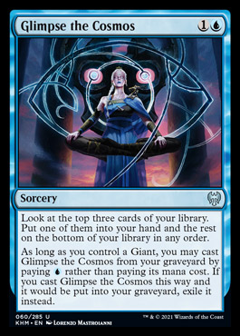 A quick underrated Kaldheim cards thread. By no means all-inclusive, will probably expand in an article.Behold the Multiverse is one of the top three commons in the set and Glimpse is better than that card when you can enable it (which isn't hard.) This is a premium uncommon.