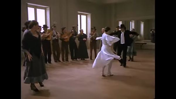 With that the Cad leaves and – as I’m sure we all would if our clandestine lover turned up at our wedding – we go into a full flamenco number, all clapping hands, tapping heels and flying skirts …