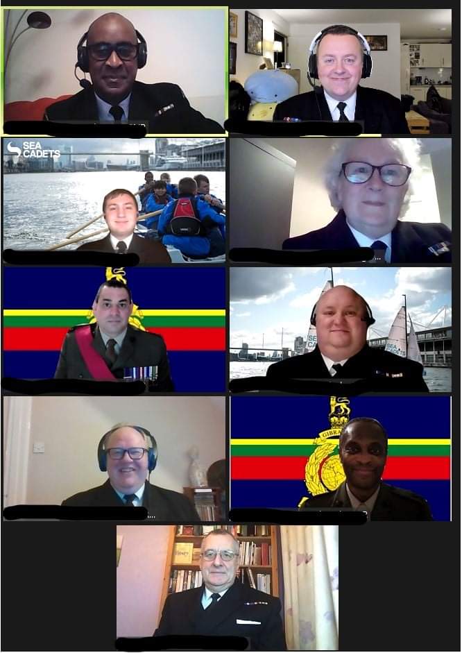 I'd like to thank the candidates and the directing staff for being a part of the first of three virtual officer selection phase one boards. Below the beaming faces of the directing staff. Mentally exhausting and rewarding for all #whatwedo <a href="/Captain_SCC/">Captain Sea Cadets</a> <a href="/SeaCadetsUK/">Sea Cadets</a>