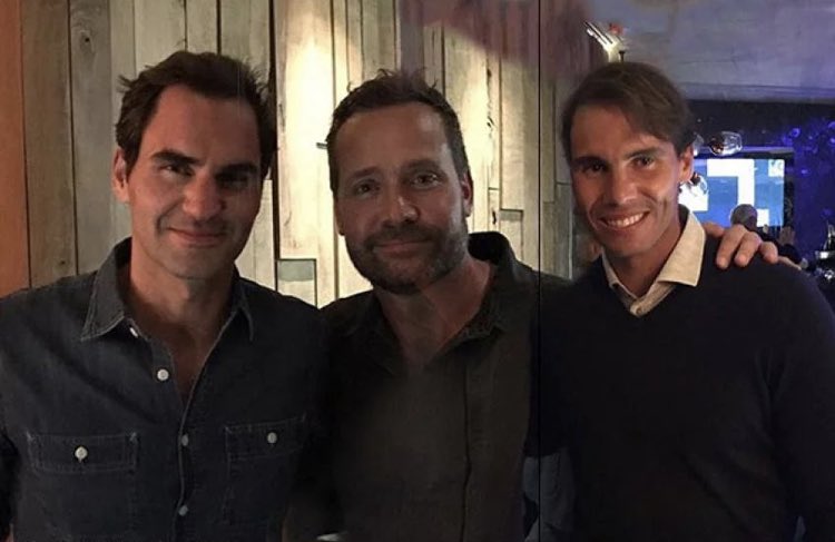 Following the match both Roger and Rafa enjoyed an after-party at Roger’s villa - they celebrated late into the night and Roger was still wearing the same outfit for an interview he gave the following day (so it’s likely he and Rafa never made it to bed...)