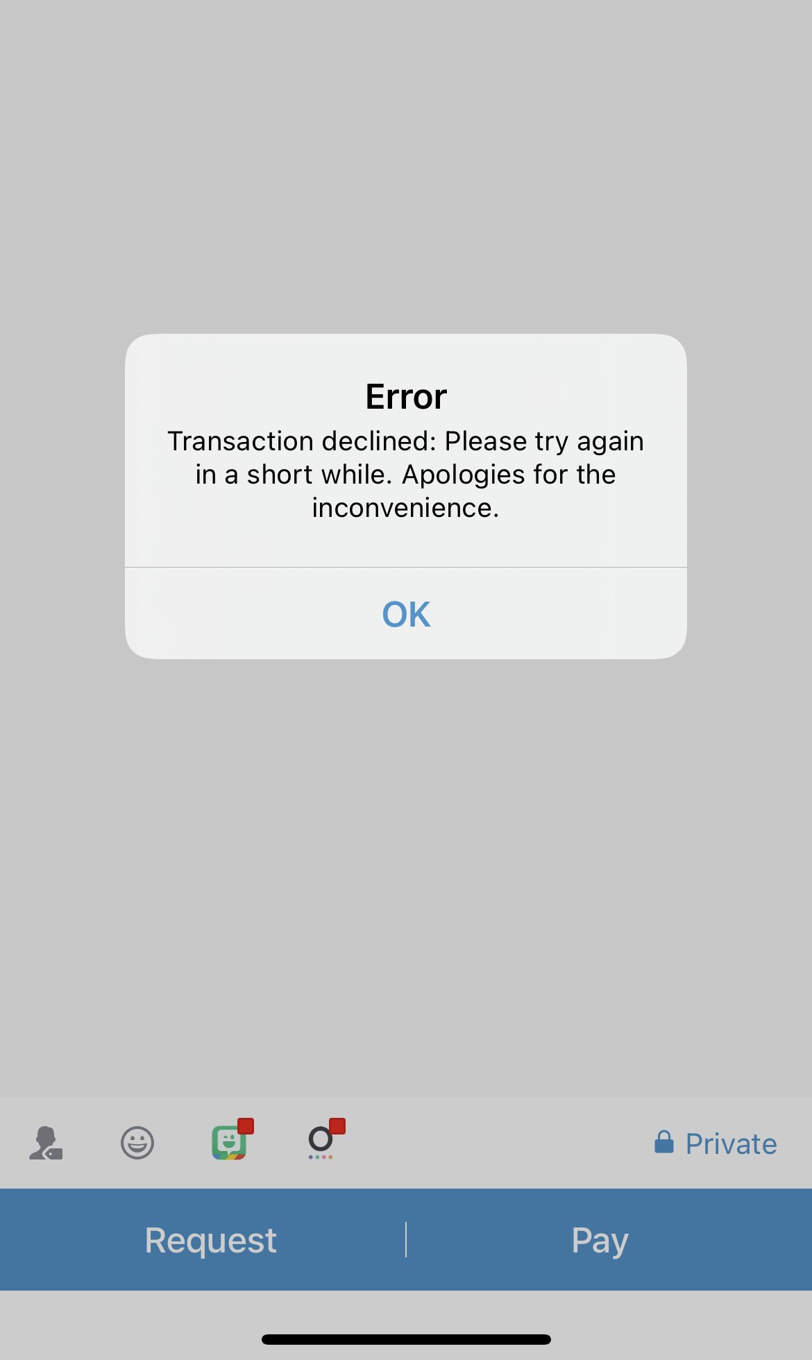 Venmo cheap payment declined