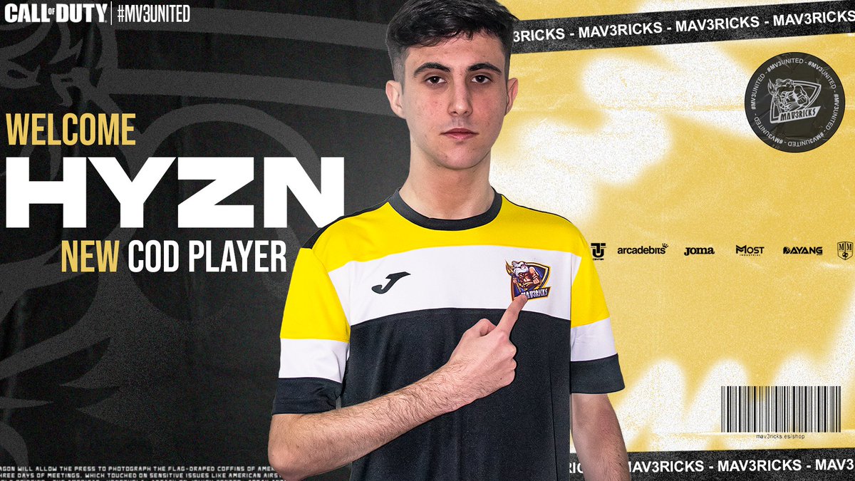 MV3United's tweet photo. Llegan los refuerzos a nuestro equipo de #COD 👊🏽 ¡Bienvenido a casa @hyznARN! 

#MV3United #GoMV3 🖤💛 https://t.co/qLKkk8uCJG