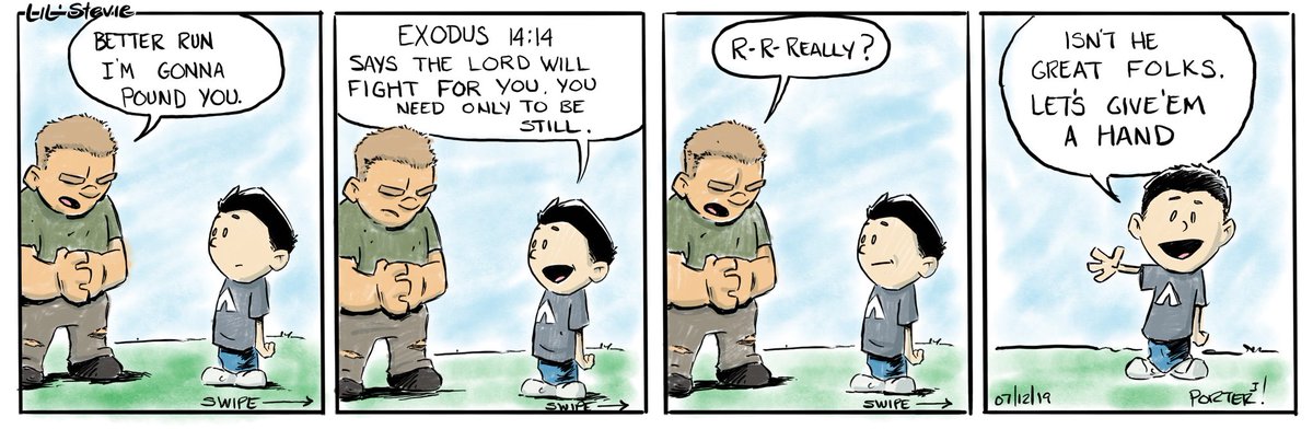 LilStevieComic's tweet photo. Lil Stevie Comics RERUNS
Welcome to the official Lil Stevie Comic Page. Here you will find a comic full of Faith, Family and Fun. We will add all the original comics here along with all new content. Enjoy #Faith #Family #Fun #FaithFamilyFun #lilsteviecomic  #lilsteviecomics https://t.co/CqEFdtoJiA