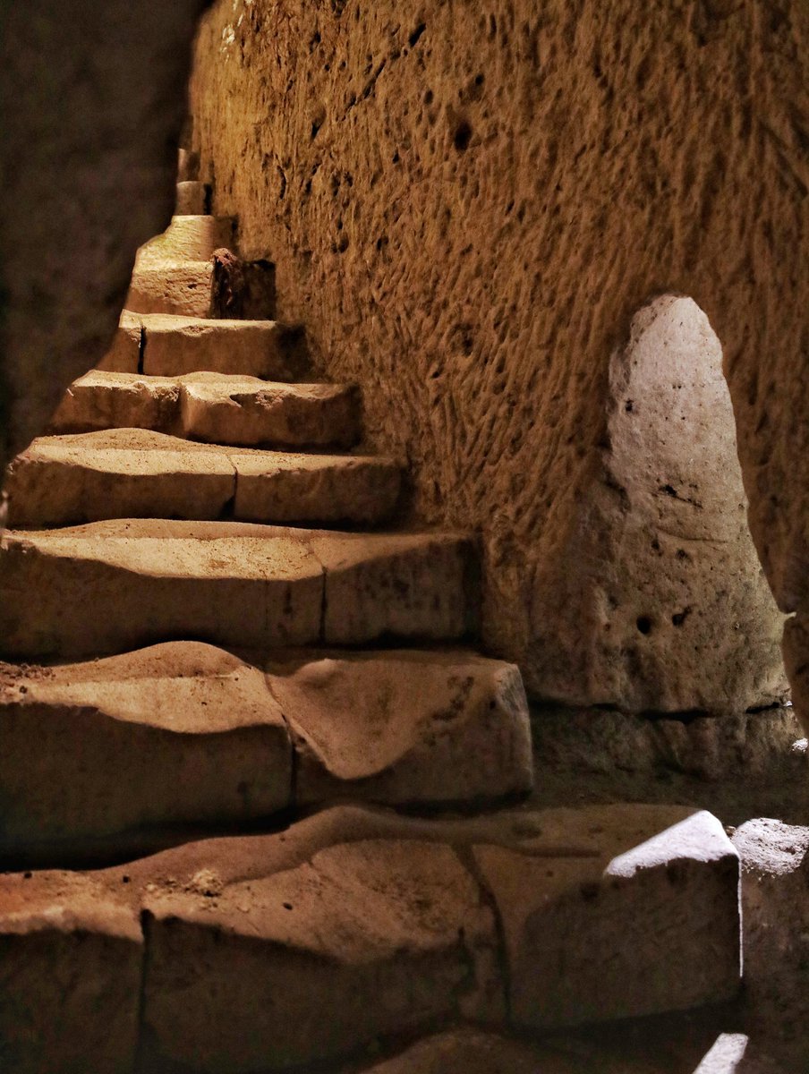 1️⃣ Cet escalier est étroit.
2️⃣ Cet escalier est coudé. 
3️⃣ Cet escalier présente des marches irrégulières. 
4️⃣ Cet escalier est protégé par des postes de tir.

✅ 𝗖𝗼𝗻𝗰𝗹𝘂𝘀𝗶𝗼𝗻 : mieux vaut être le bienvenu lorsque vous empruntez cet escalier au #MoyenAge ! 😂