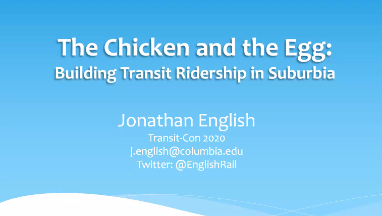 Definitely want to do a thread on  @EnglishRail's presentation on transit in suburbia. A wealth of lessons for the US  #TransitCon
