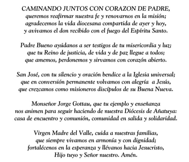 OAnatuya's tweet photo. Oración de los 60 años de caminar juntos como familia diocesana... https://t.co/pMy9KYr4b2