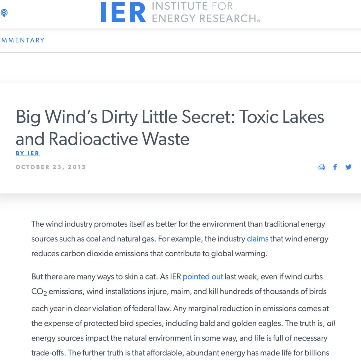 Solar Wind Farms. The Frequency emitted is dangerous to humans/animals. Government gives tax credits/loans, to "Big corporations". Costs taxpayers hundreds of "BILLIONS" Warren Buffet said " We get a tax credit if we build a lot of wind farms" It's all about the MONEY