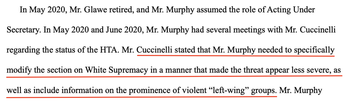 For months, Trump's co-conspirators put pressure on the DHS intel agency to not only downplay attacks from the people who *just attacked the Capitol,* but to make the left-wing out to be the real danger.