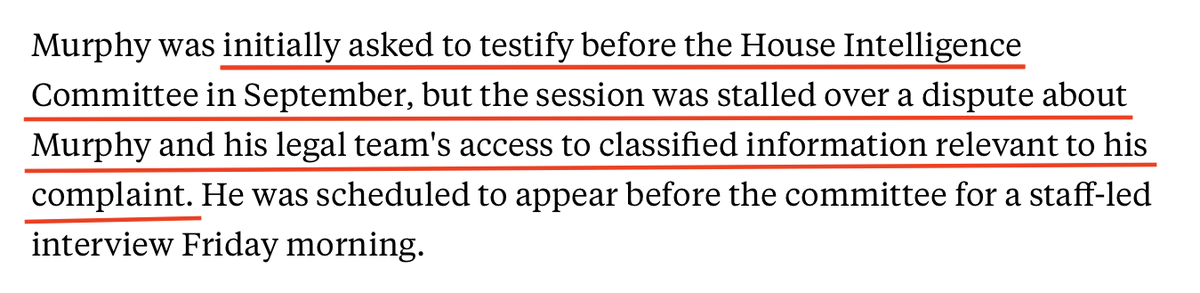 Brian Murphy blew the whistle and attempted to speak to Congress prior to the election, but Trump's DHS obstructed *that* effort as well. So the hearing came in December.