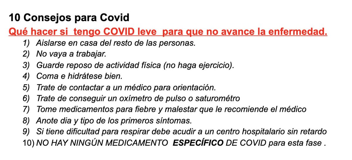 #covid19 #consejoscovid
Consejos simples para pacientes con COVID19